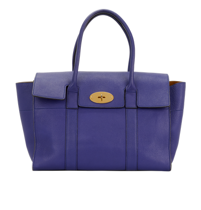 New Bayswater, &pound;450, Handbags, Blue, Leather, Front view